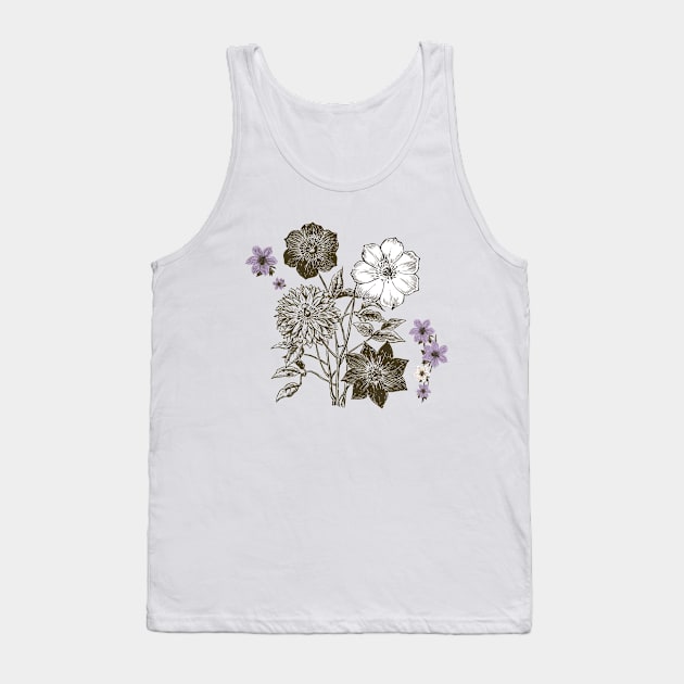 Vintage pink flower fields Tank Top by Cimbart